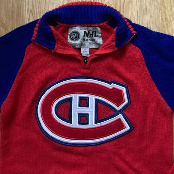 Vintage NHL "Montreal Canadiens" Knit Hockey Sweater. HABS Hockey Sweater - Picture 1 of 7